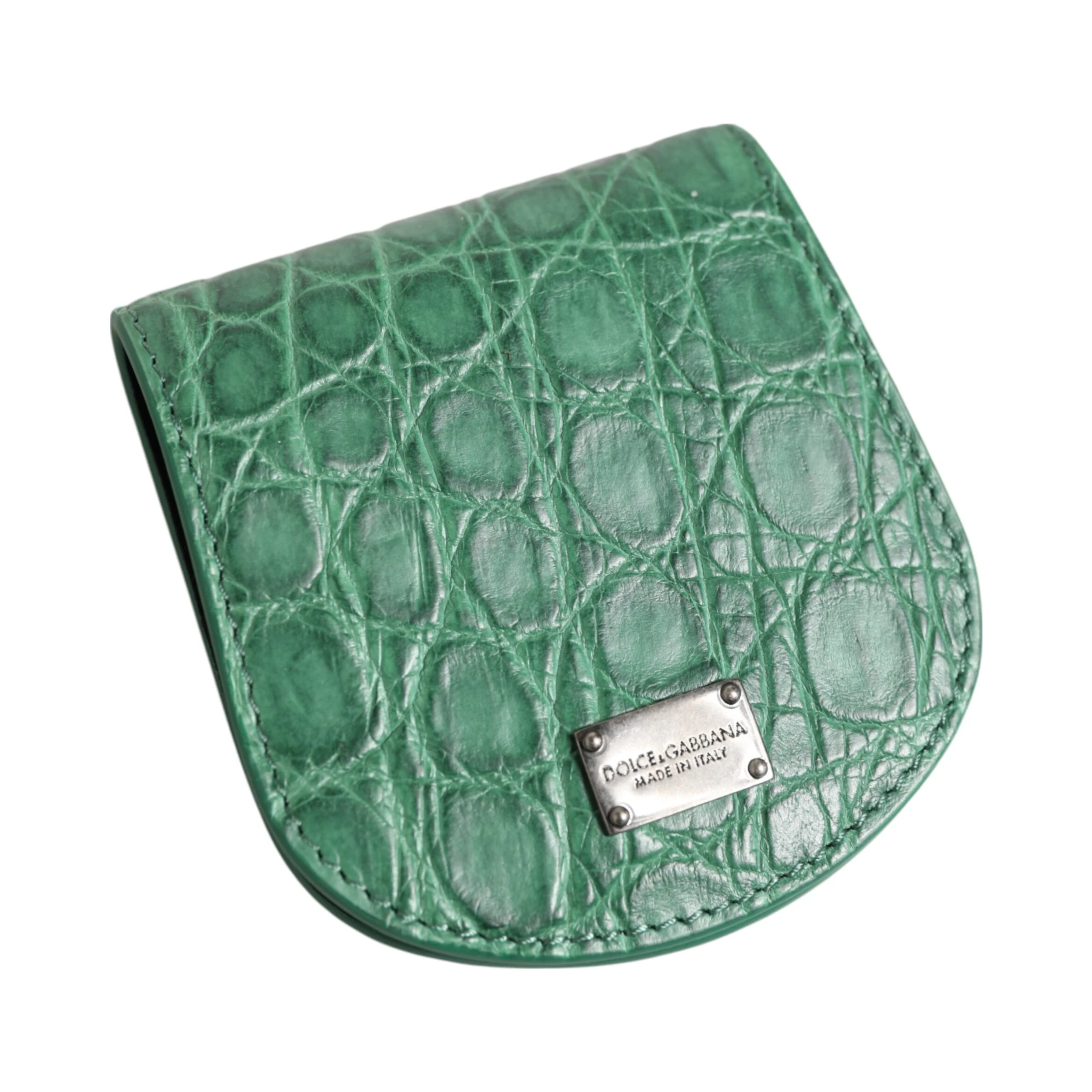 Green Exotic Skin Coin Condom Case Holder Pocket Wallet