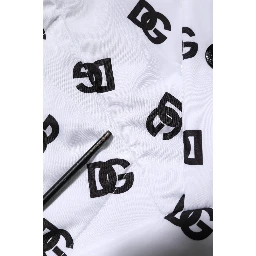White DG Monogram Hooded Quilted Jacket