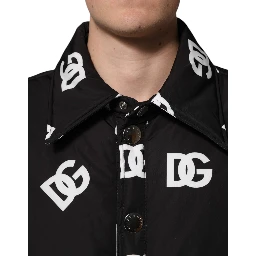 Black DG Monogram Nylon Windbreaker Jacket
