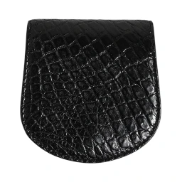 Black Exotic Skin Coin Condom Case Holder Pocket Wallet
