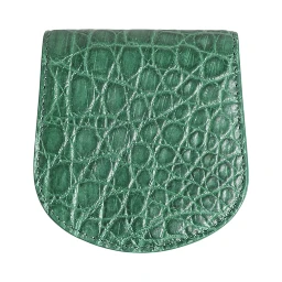 Green Exotic Skin Coin Condom Case Holder Pocket Wallet