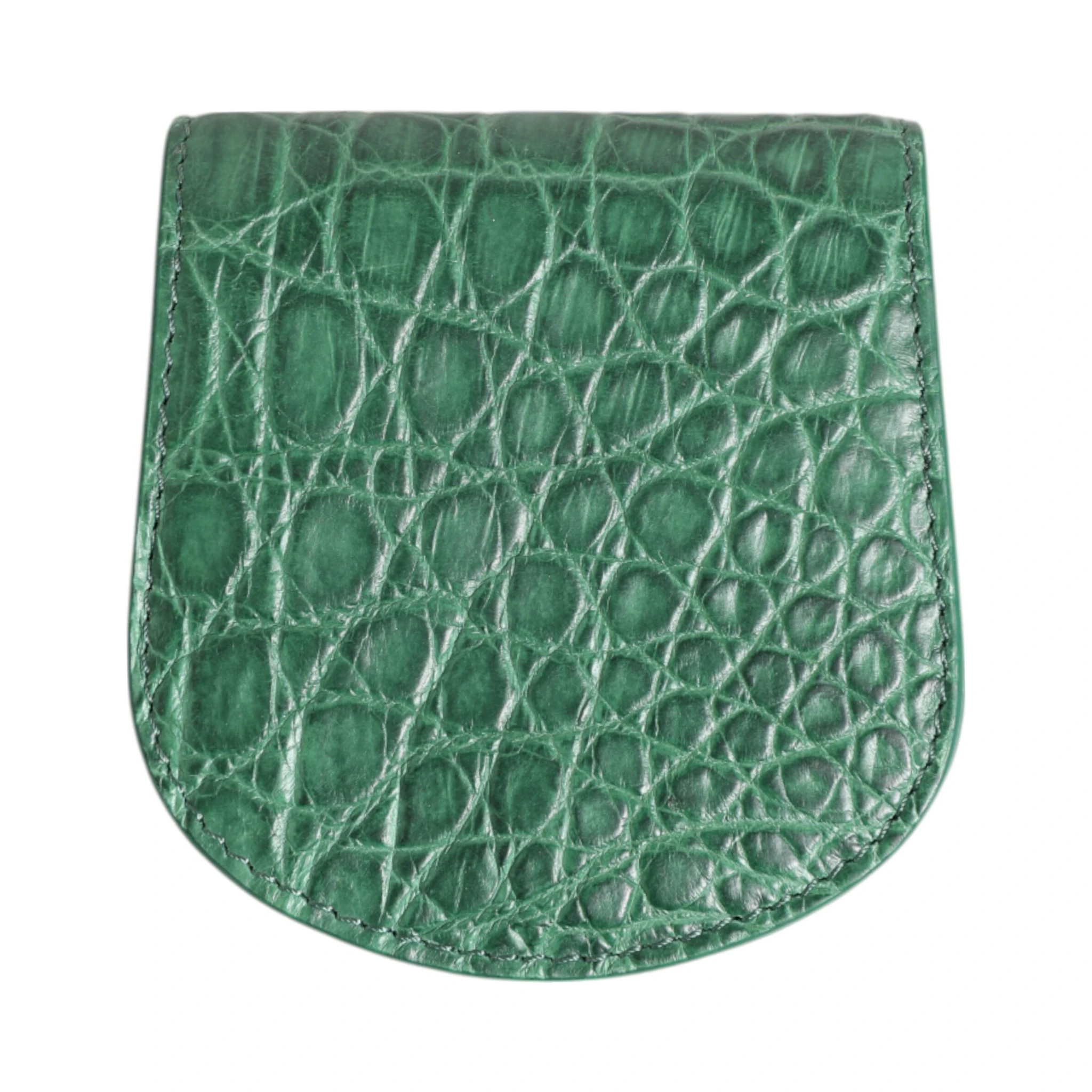 Green Exotic Skin Coin Condom Case Holder Pocket Wallet