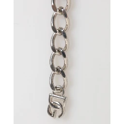 Silver Tone Brass Chain Lobster Clasp DG Logo Bracelet