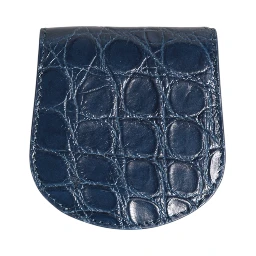 Blue Exotic Skin Coin Condom Case Holder Pocket Wallet