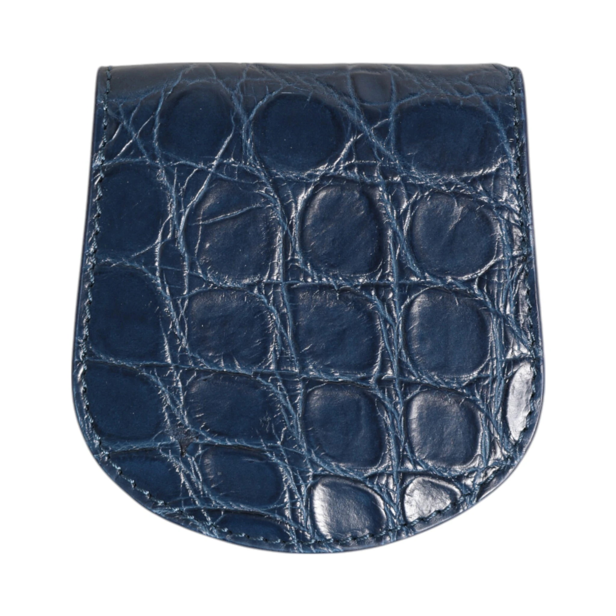 Blue Exotic Skin Coin Condom Case Holder Pocket Wallet