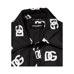 Black DG Monogram Nylon Windbreaker Jacket