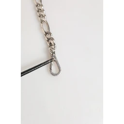 Silver Tone Brass Chain Lobster Clasp DG Logo Bracelet