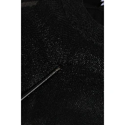 Black Polyester Pullover Sweatshirt Sweater