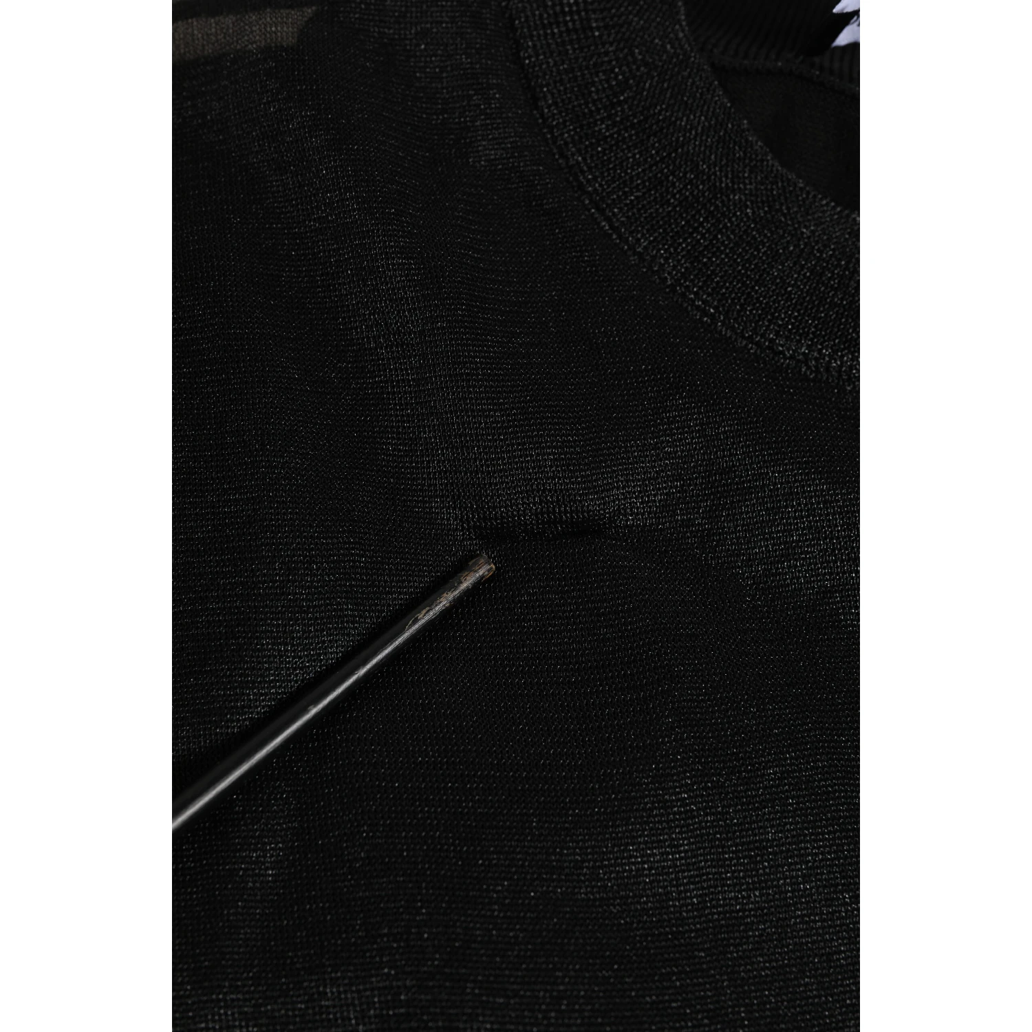 Black Polyester Pullover Sweatshirt Sweater