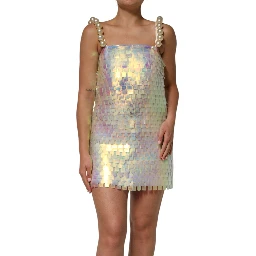 Multicolor Sequin Holographic Mini  Dress