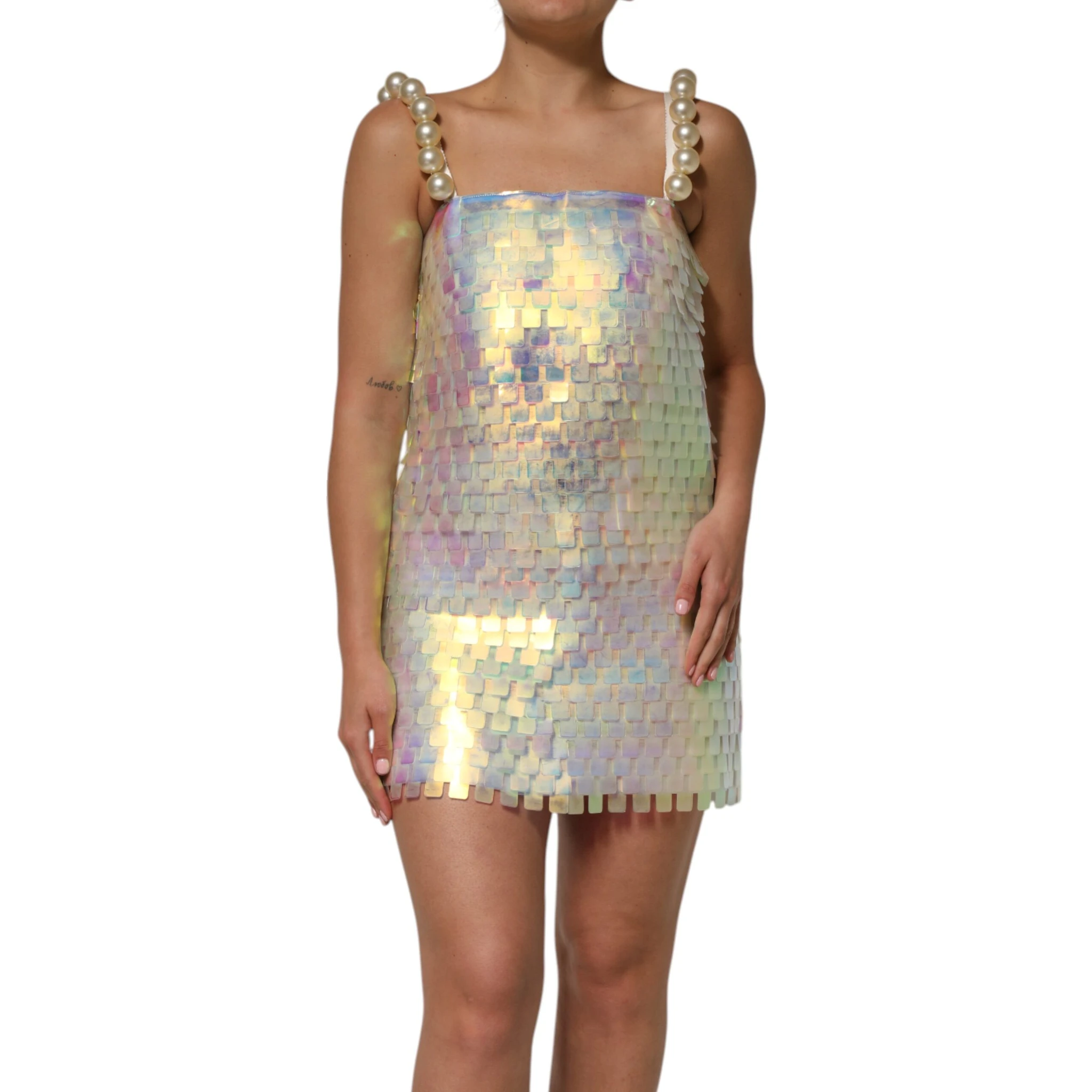 Multicolor Sequin Holographic Mini  Dress