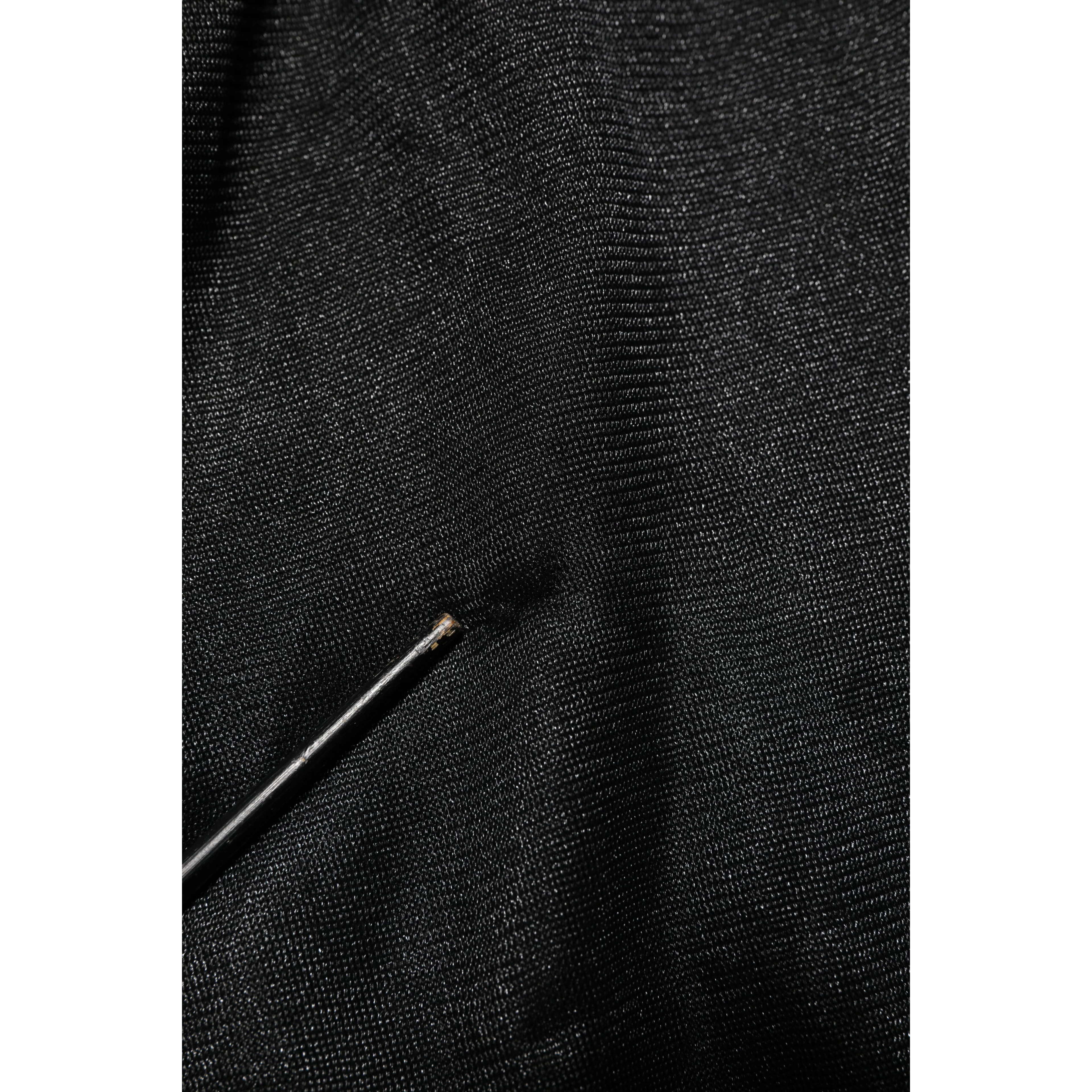 Black Polyester Pullover Sweatshirt Sweater