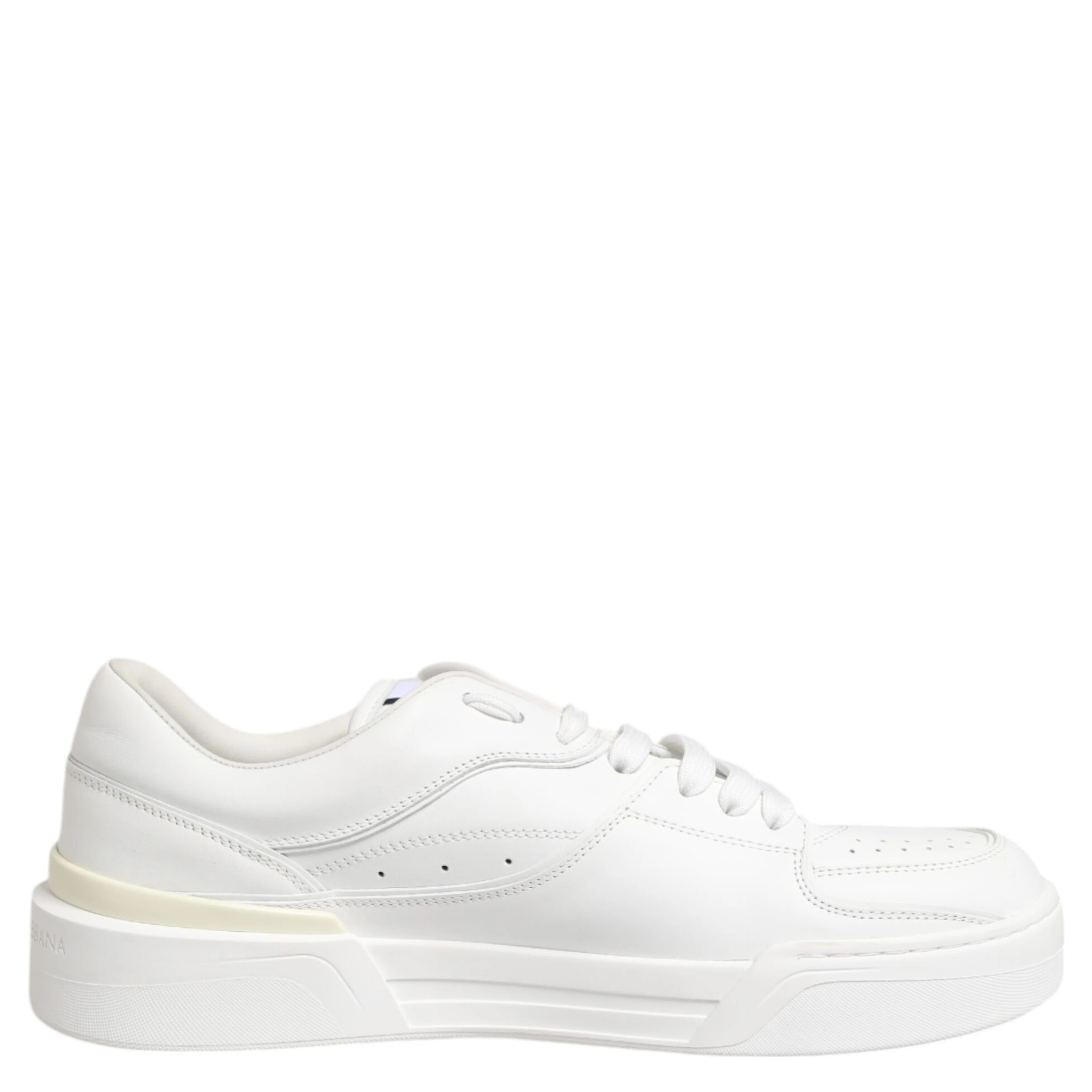 White Miami Leather Low Top Sneakers Shoes
