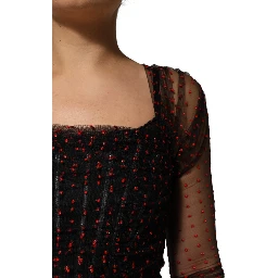 Black Lace Trim Long Sleeve Sheath Mini Dress