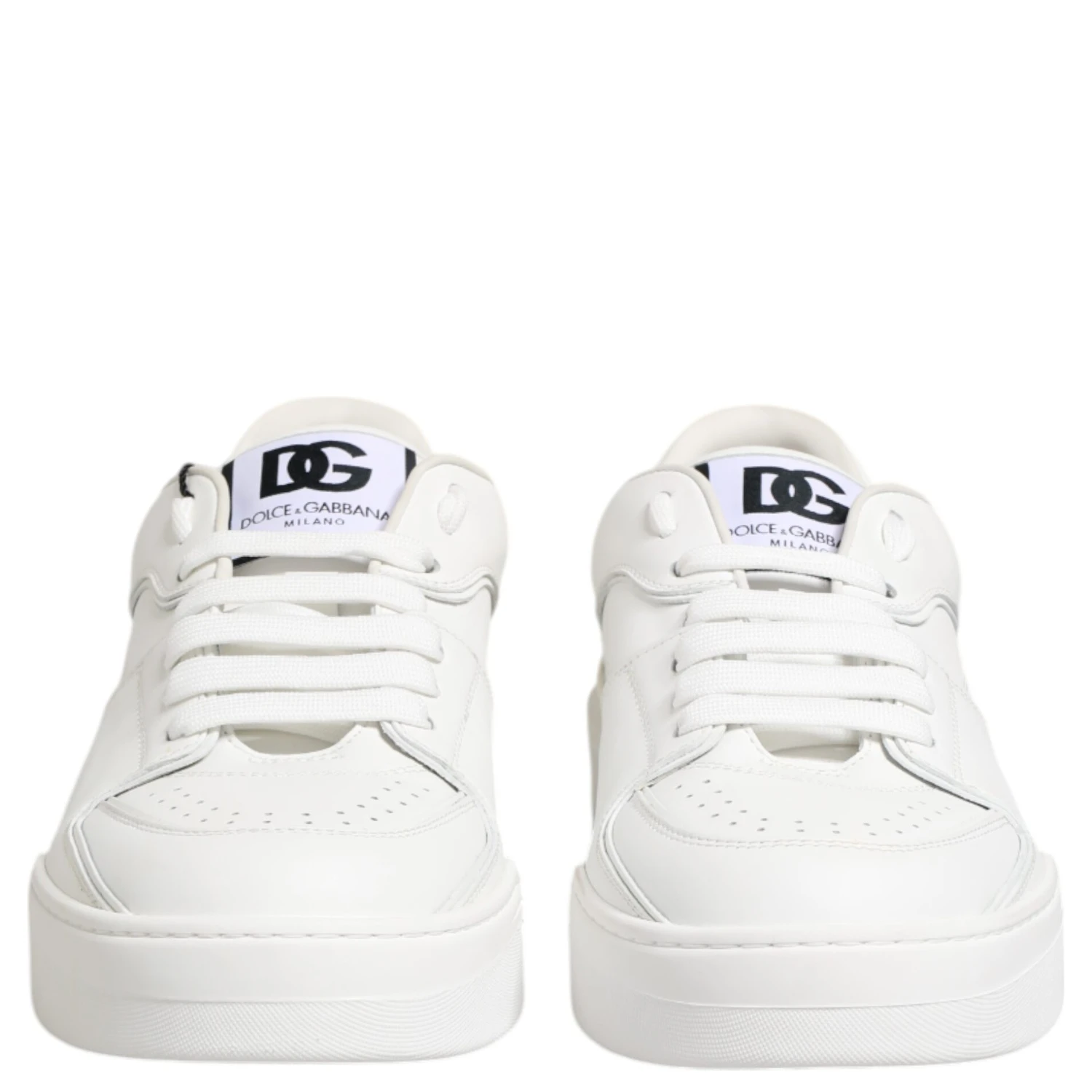 White Miami Leather Low Top Sneakers Shoes
