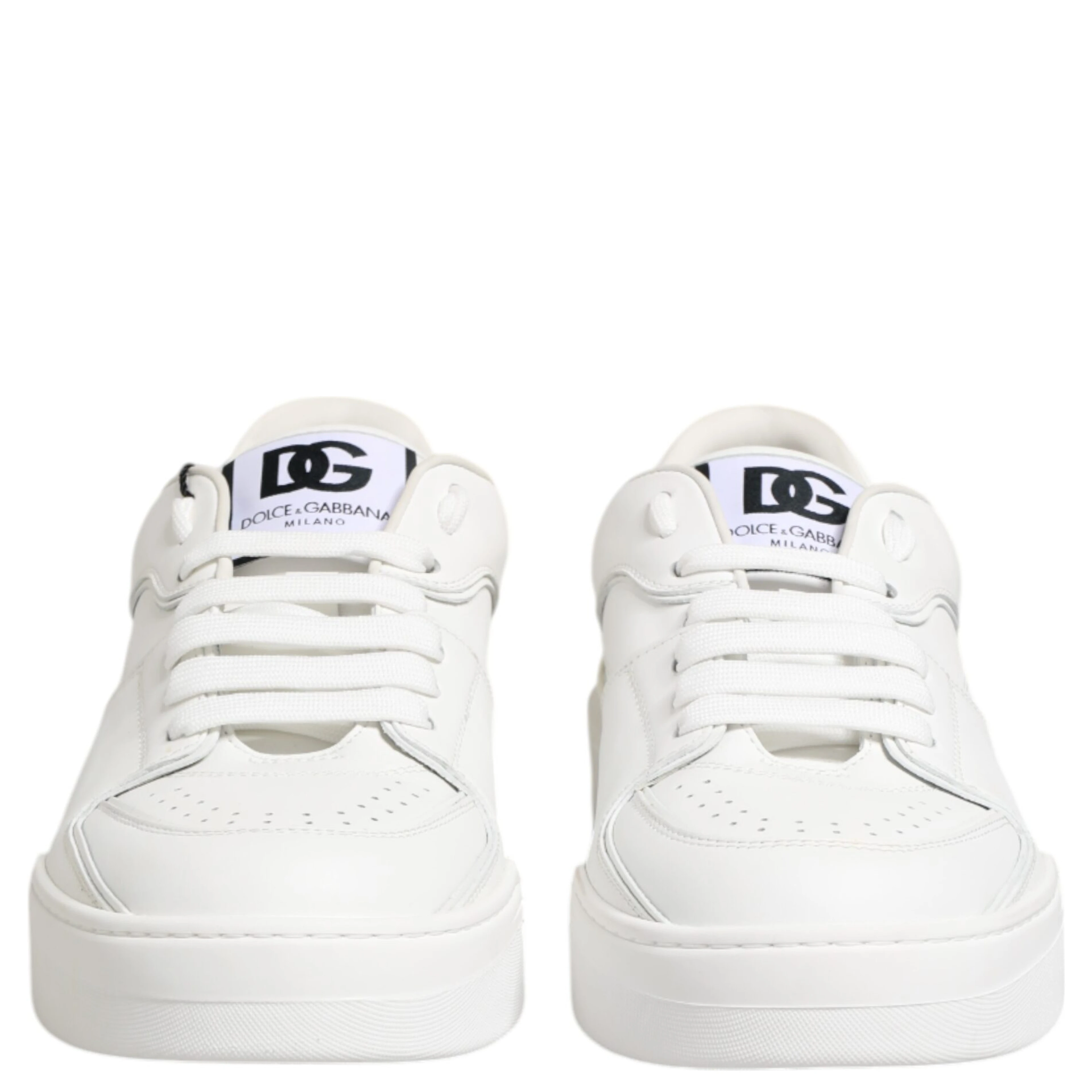 White Miami Leather Low Top Sneakers Shoes
