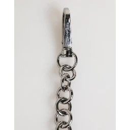Black White DG Rubber Logo Silver Men Keychain Keyring