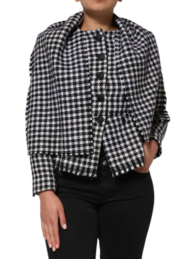 Multicolor Wool Monochrome Patterned Jacket