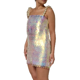 Multicolor Sequin Holographic Mini  Dress