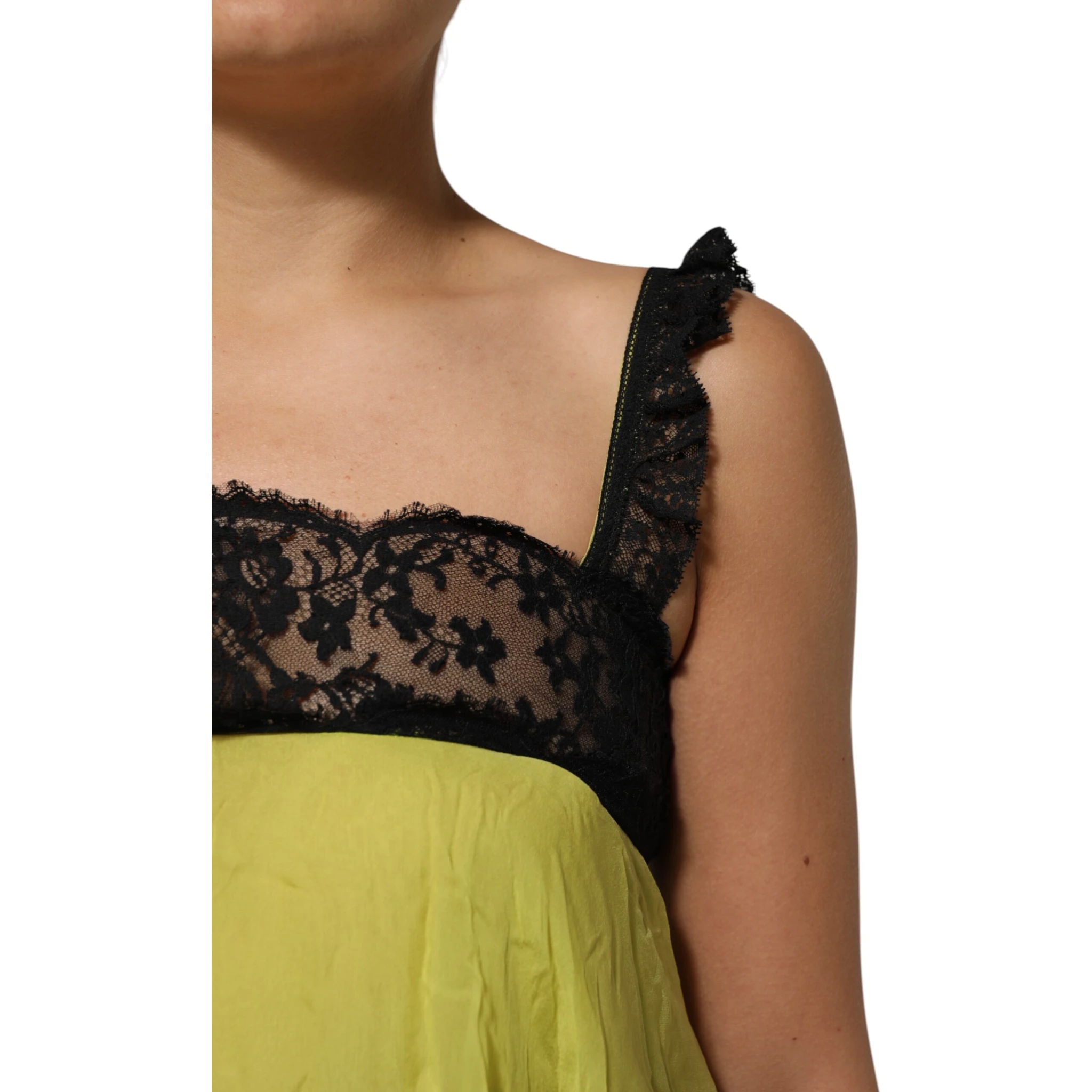 Yellow Black Babydoll Chemise Lingerie Dress