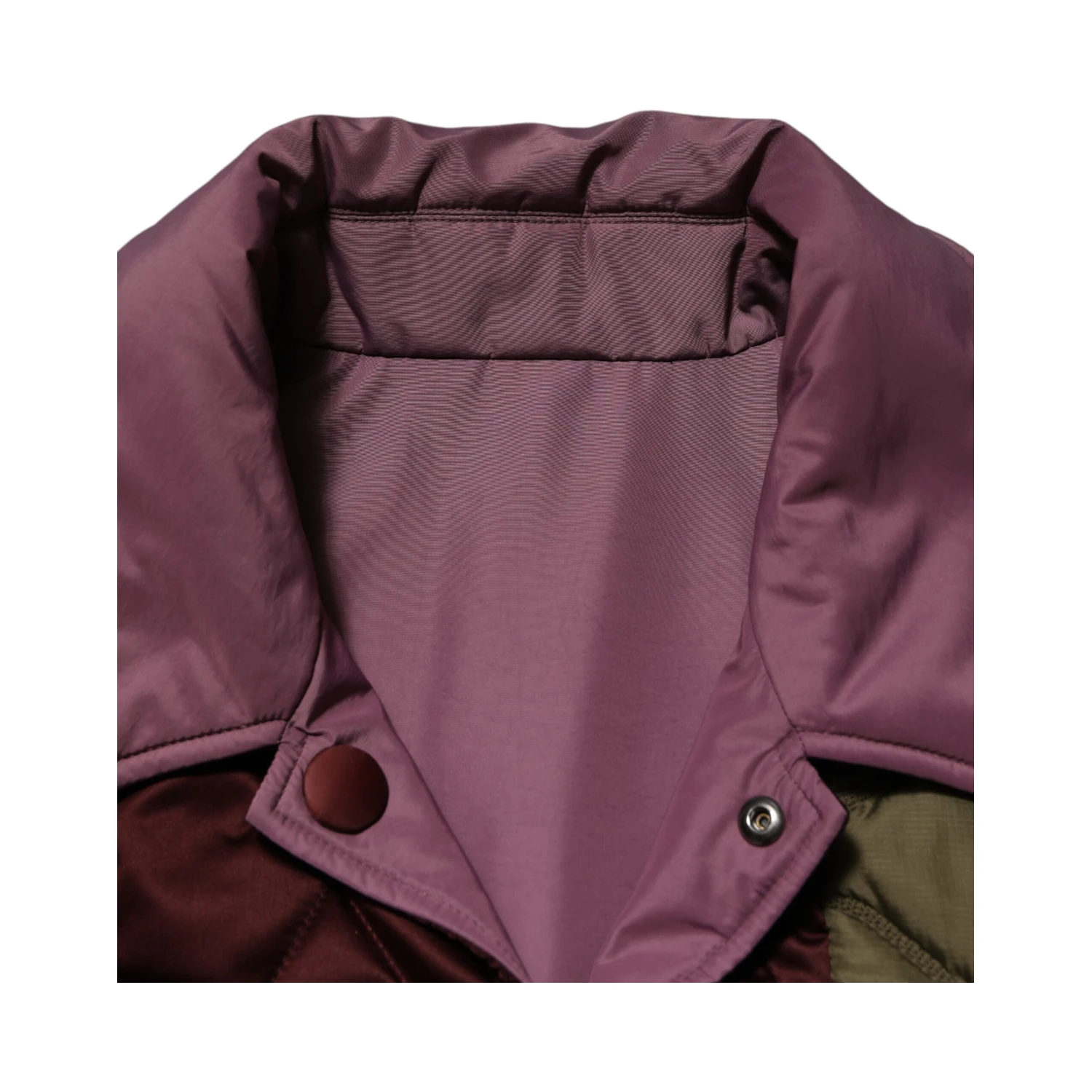Multicolor Patchwork PolyesterQuilted Jacket
