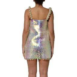 Multicolor Sequin Holographic Mini  Dress