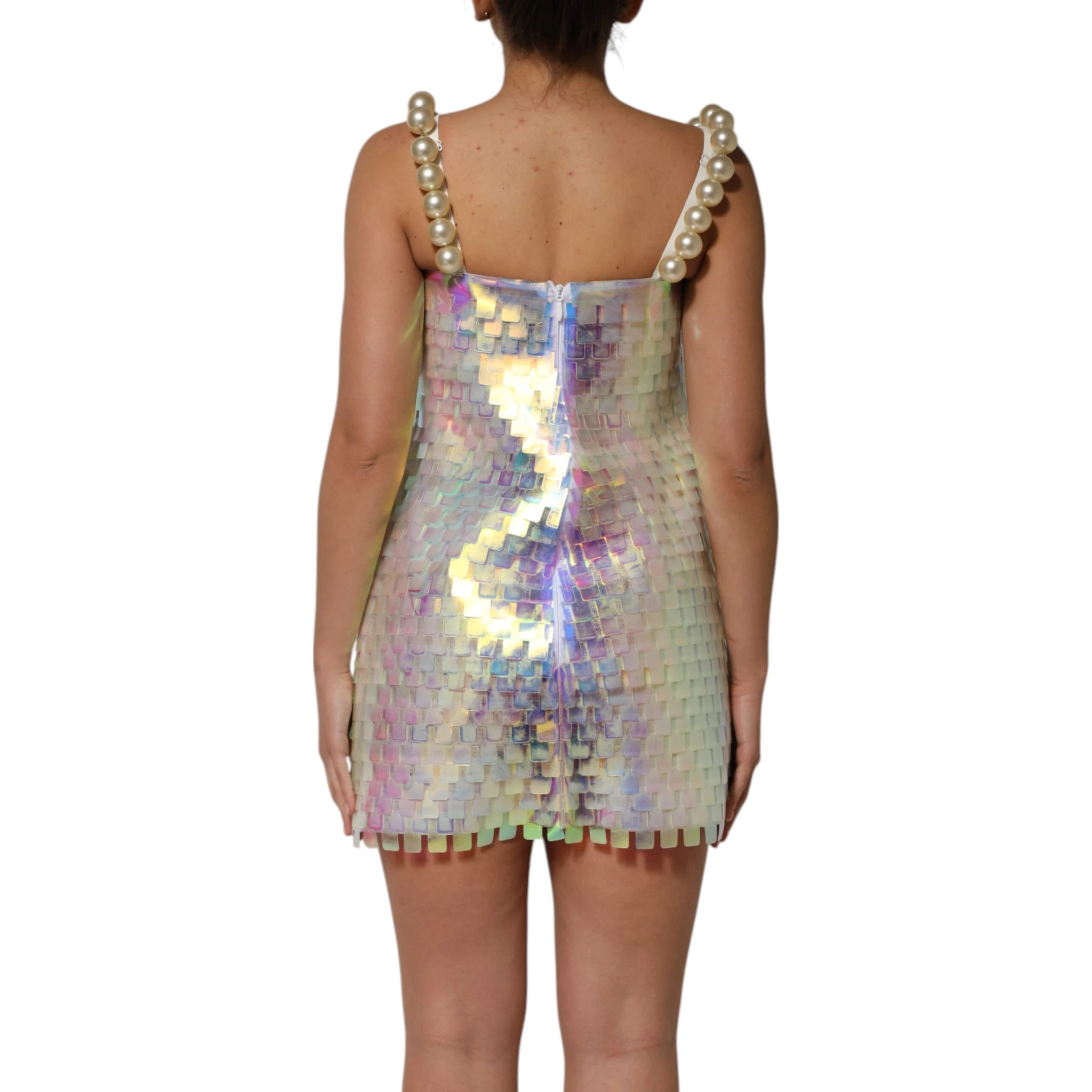Multicolor Sequin Holographic Mini  Dress