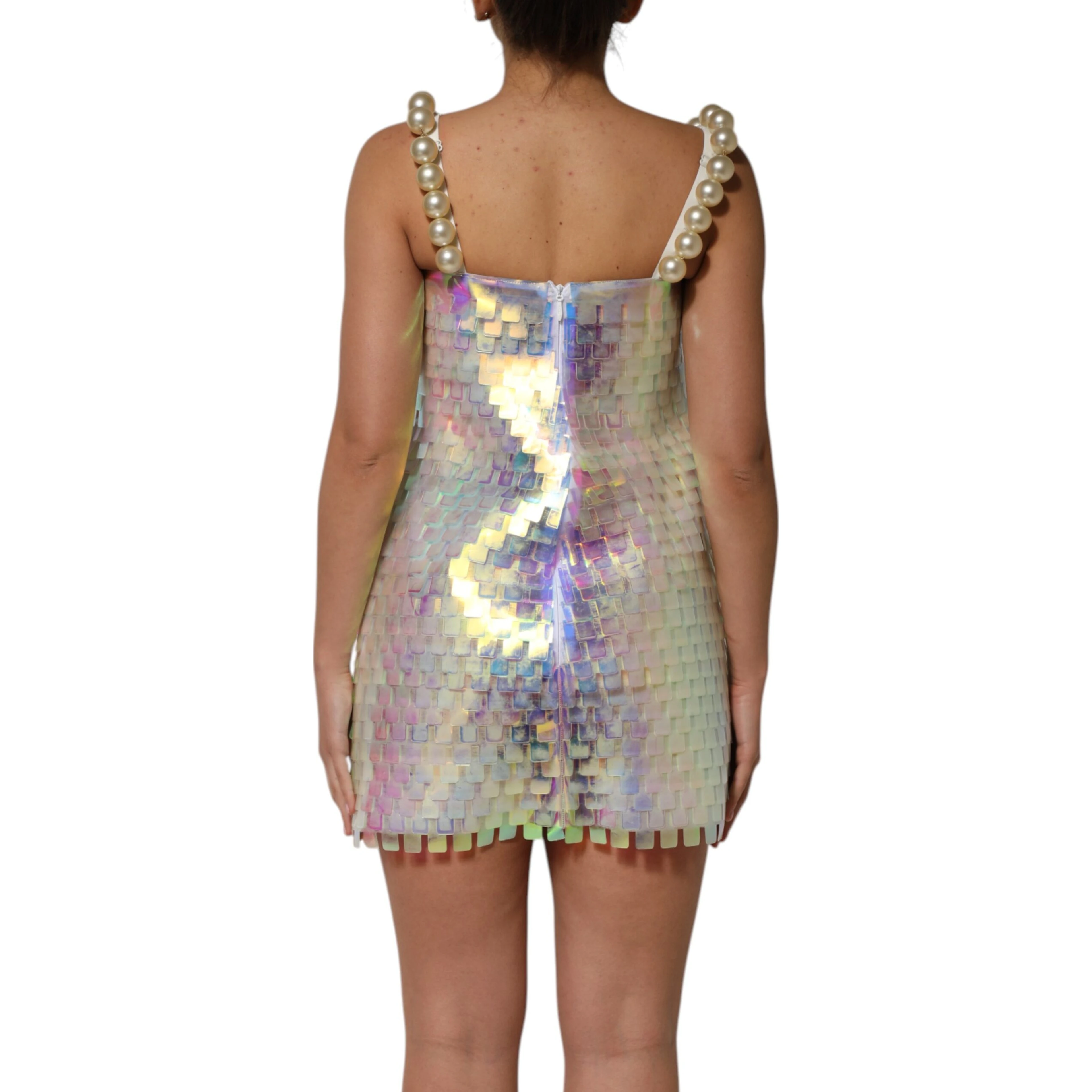 Multicolor Sequin Holographic Mini Dress