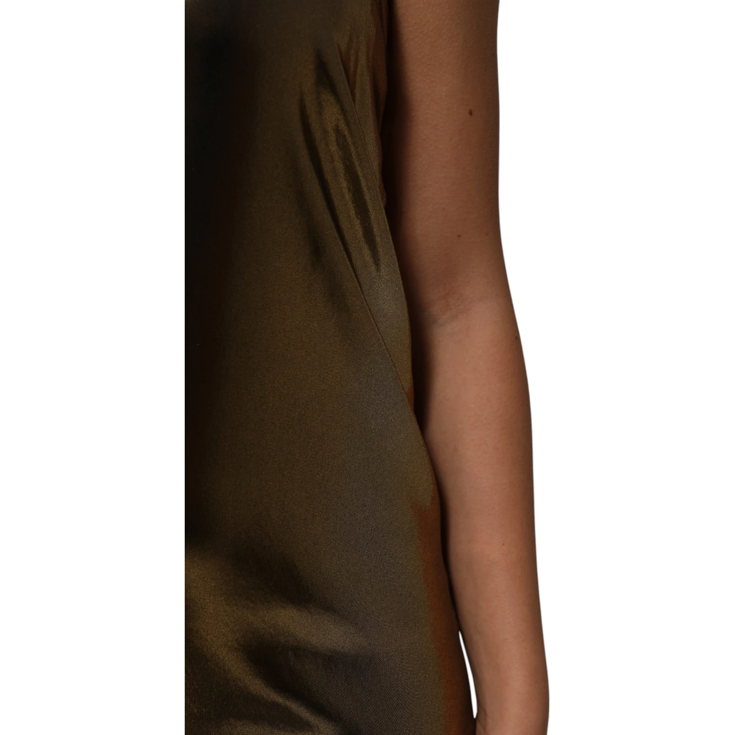 Metallic Gold Sleeveless A-line Mini Dress