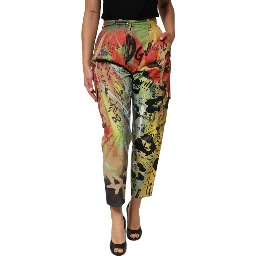 Multicolor High Waist Cargo Trouser Pants