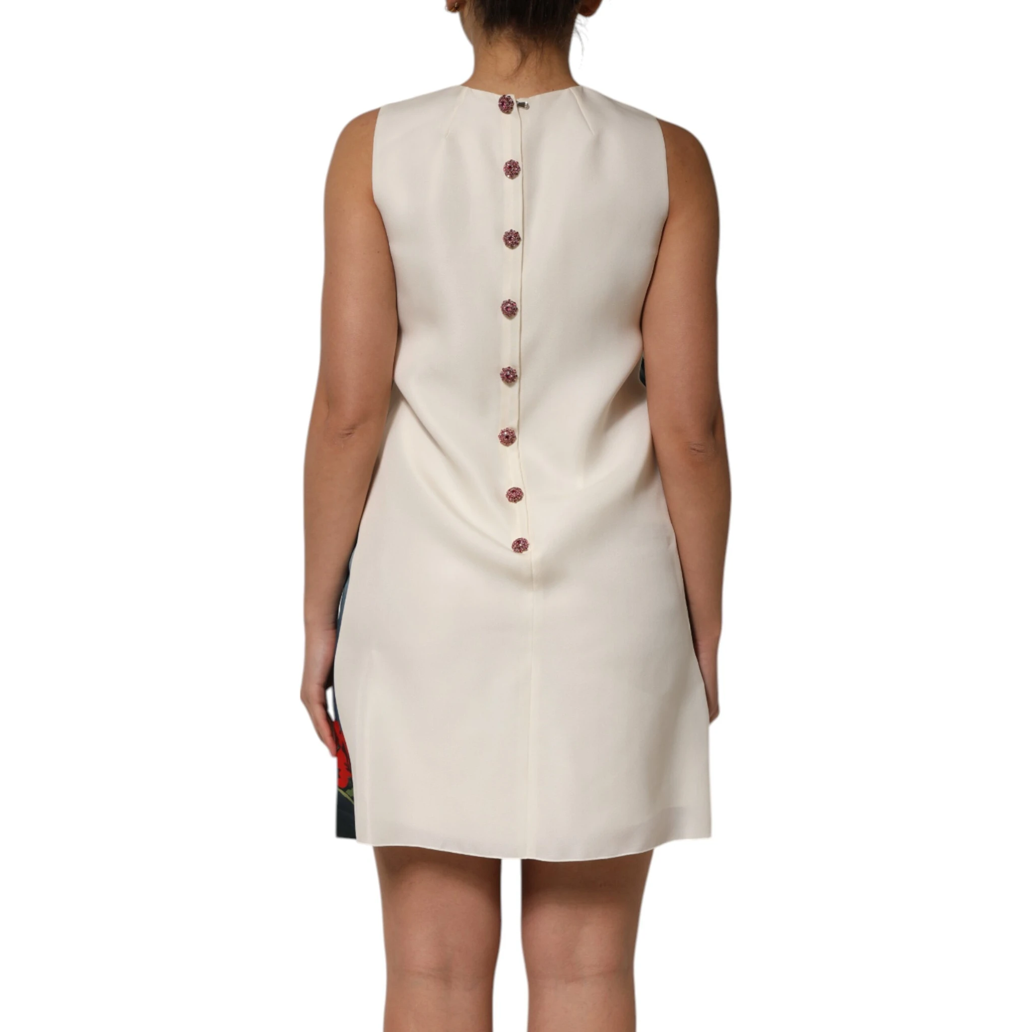 Multicolor Crystal Embellished Mini Dress