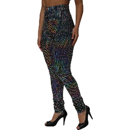 Multicolor Sequined Leggings Trouser Pants