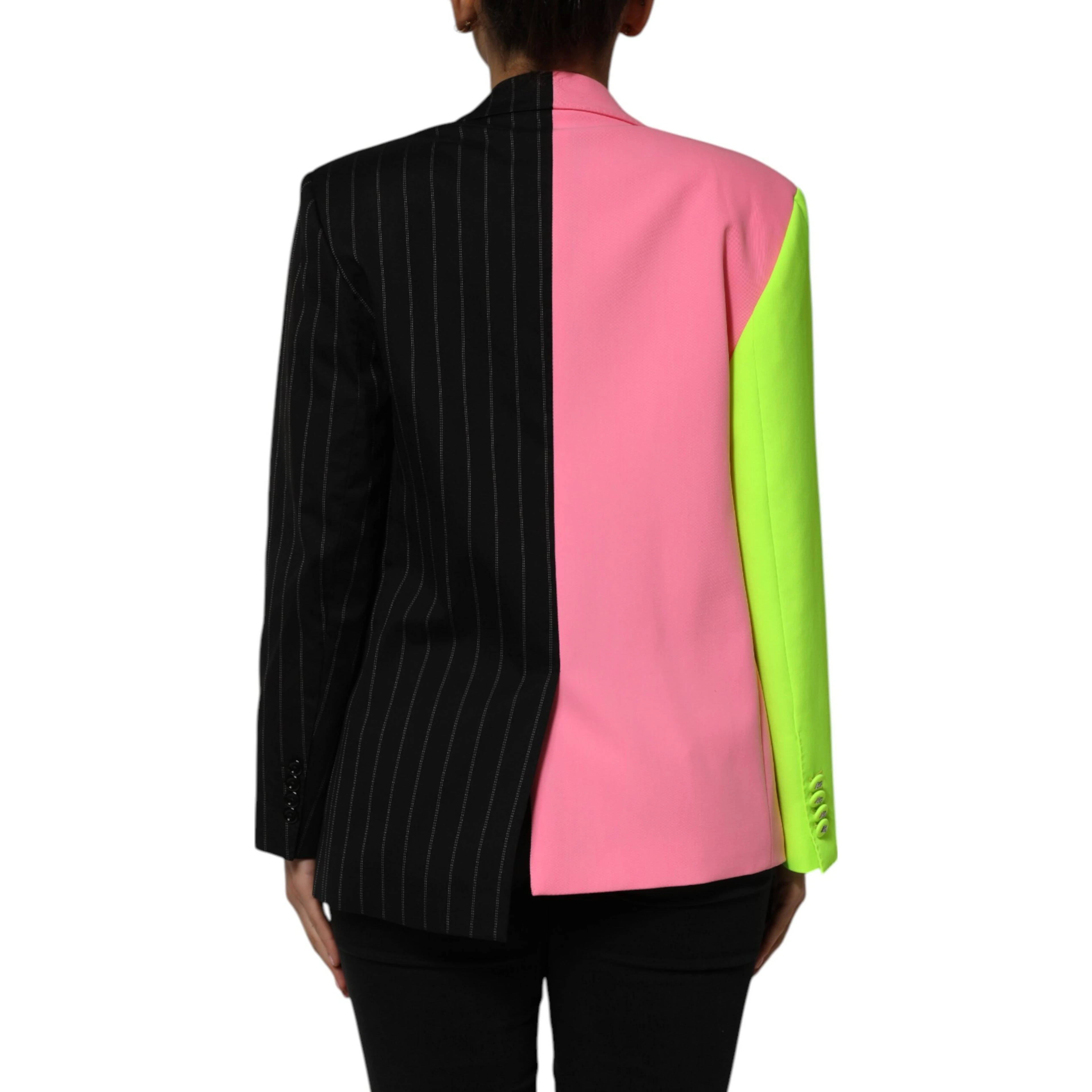 Multicolor Patchwork Embellished Coat Jacket