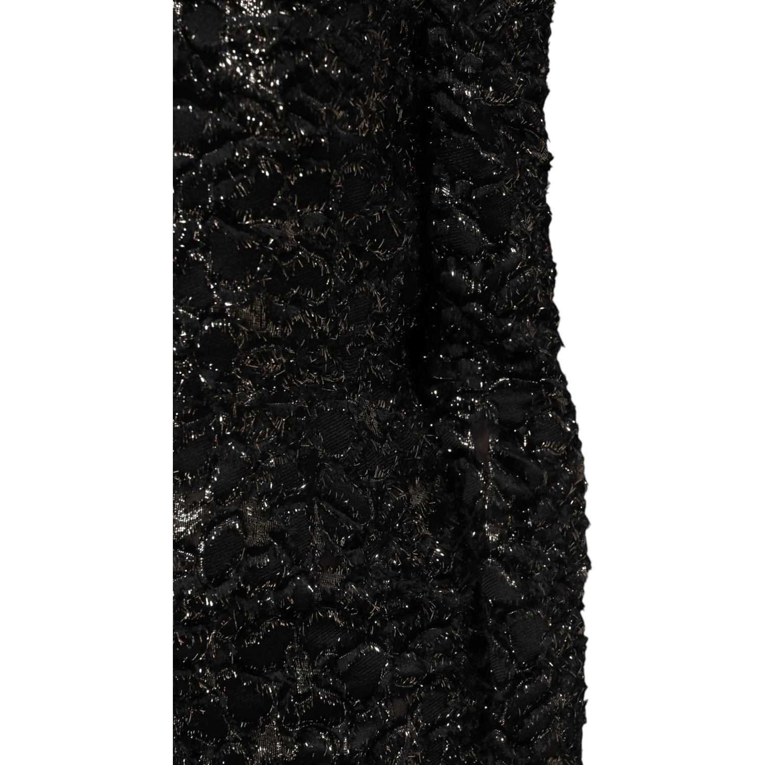 Black Sequin Bouclé Tweed Sheath Dress