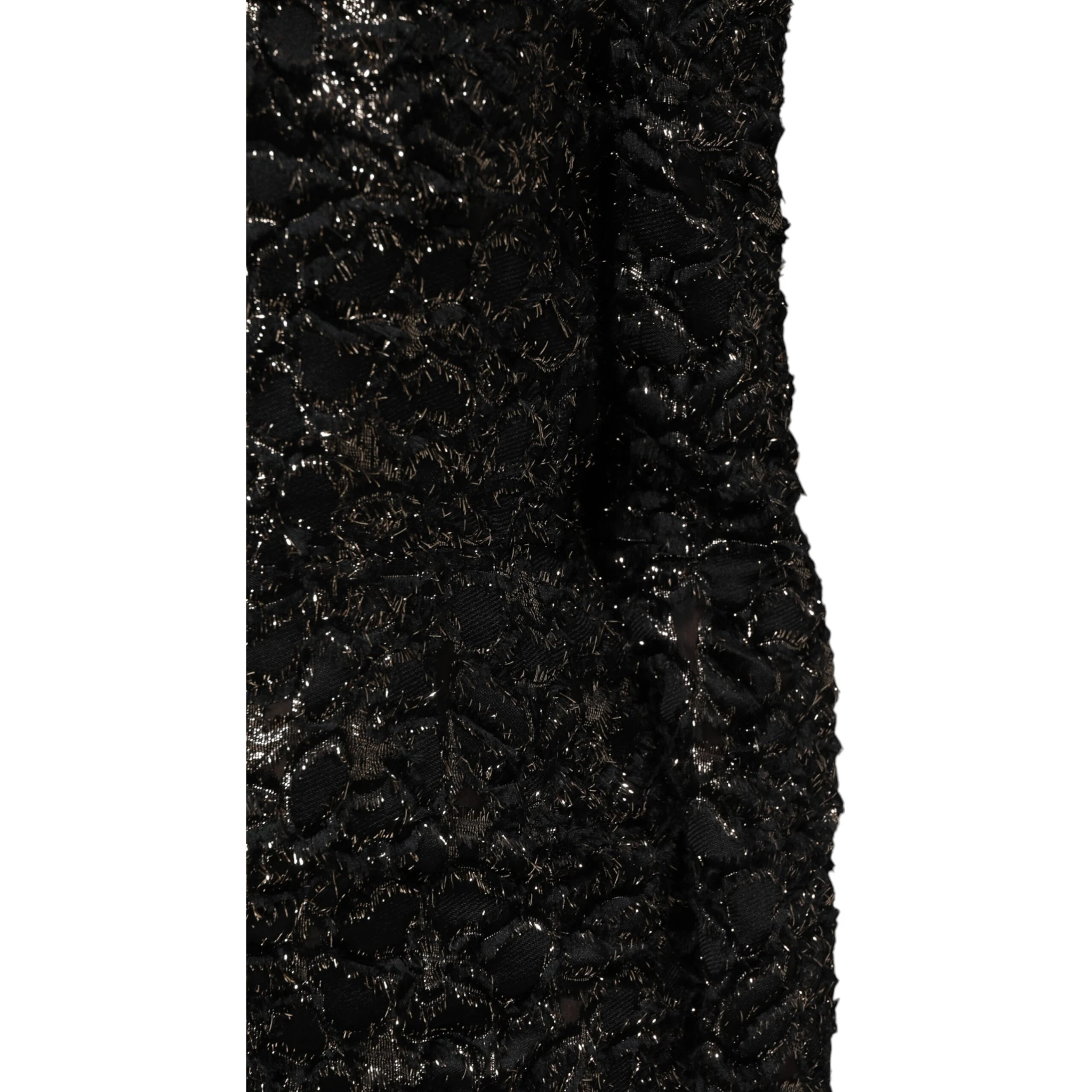 Black Sequin Bouclé Tweed Sheath Dress