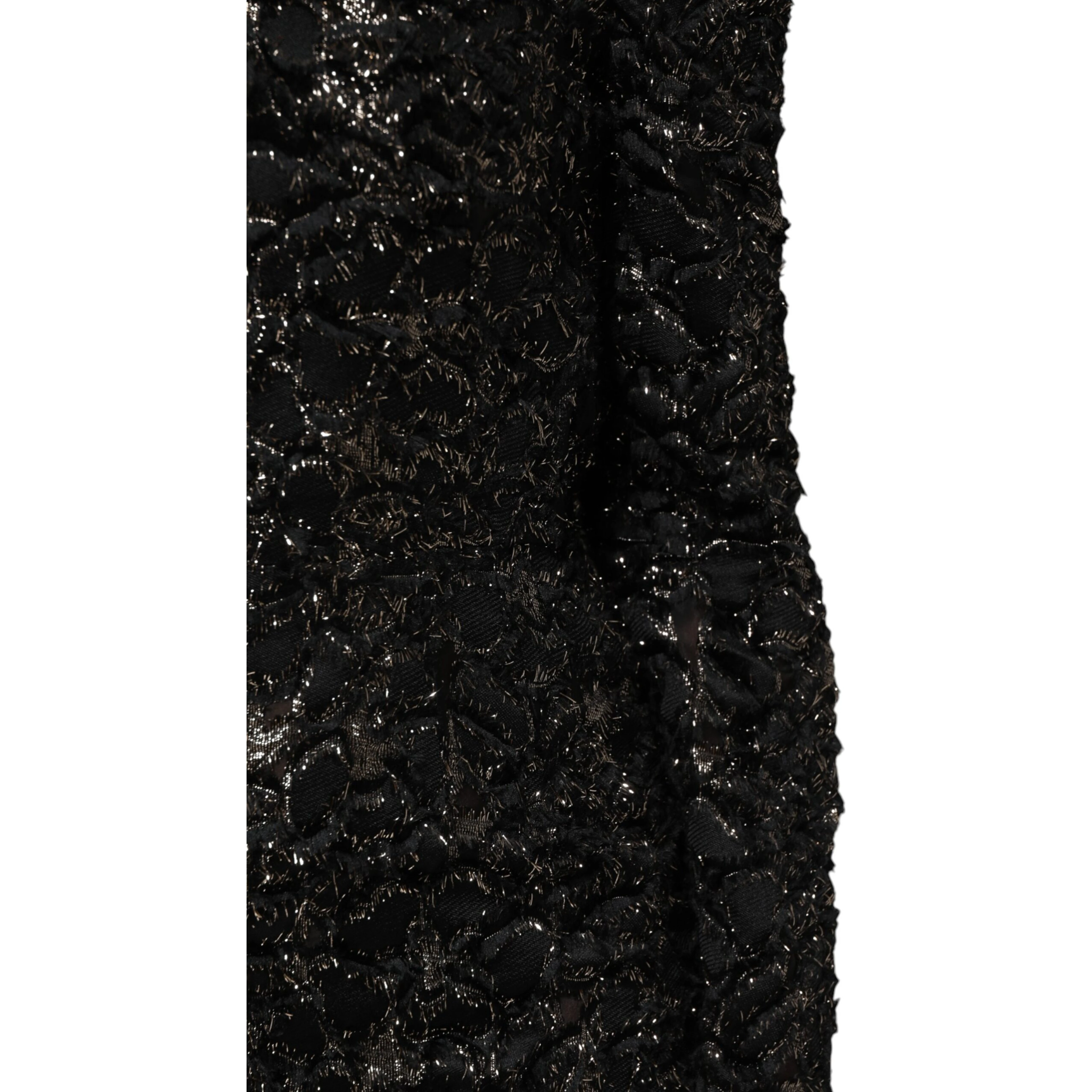 Black Sequin Bouclé Tweed Sheath Dress