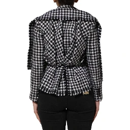 Multicolor Wool Monochrome Patterned Jacket