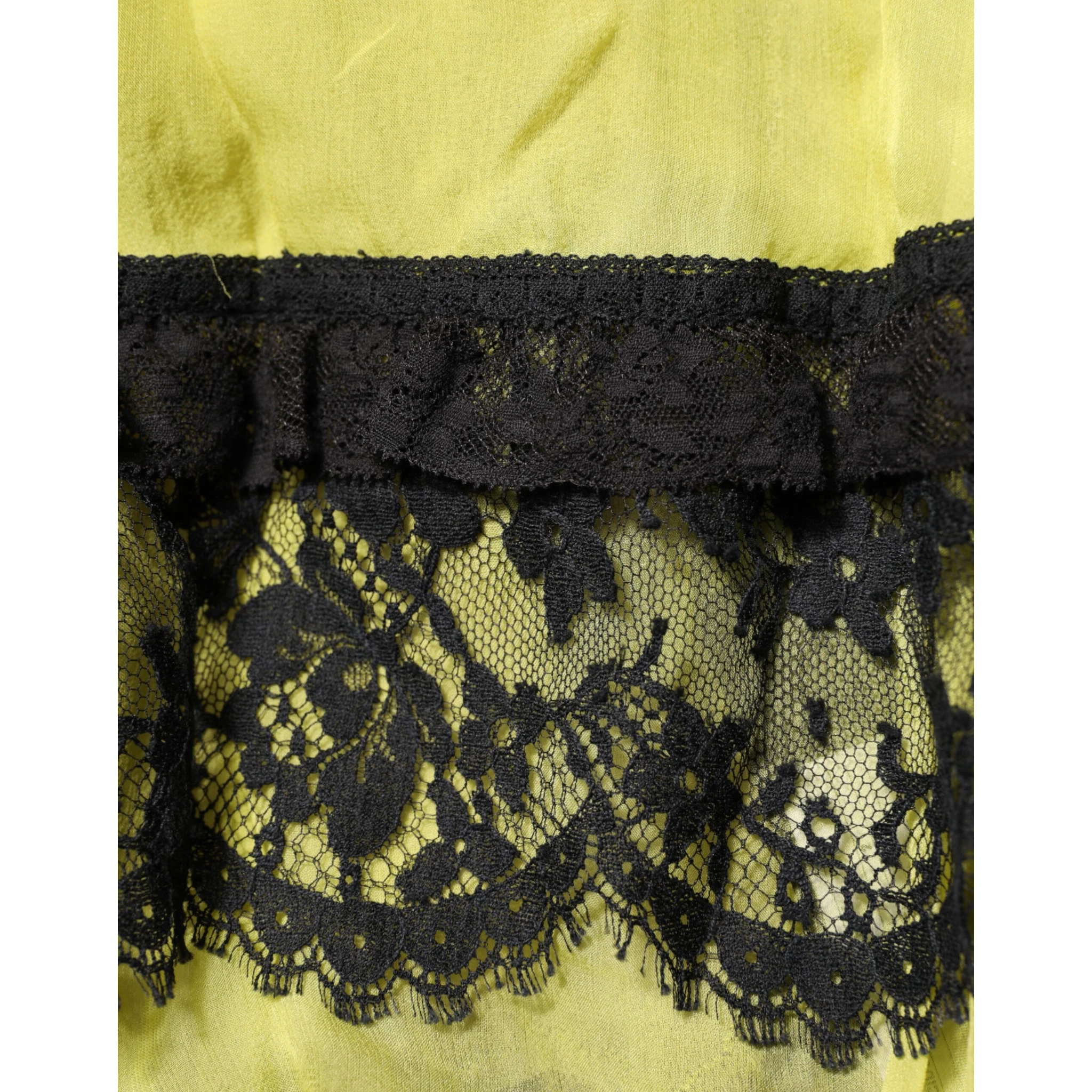 Yellow Black Babydoll Chemise Lingerie Dress