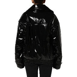 Polyester Black Quilted Puffer Coat  Jacket