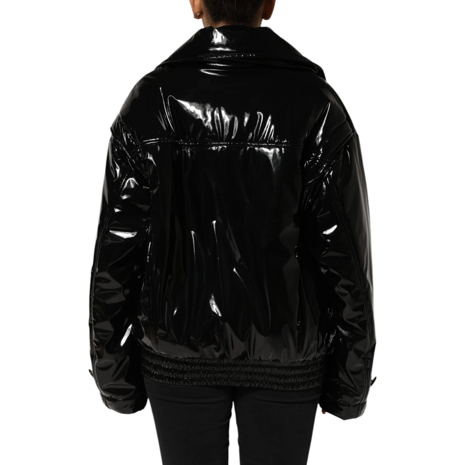 Polyester Black Quilted Puffer Coat  Jacket