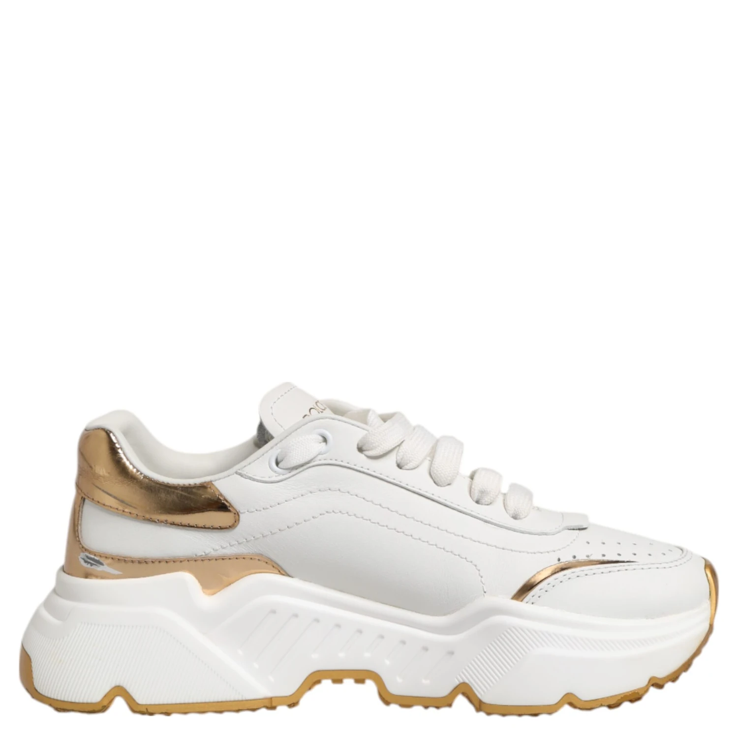 White Gold DAYMASTER Leather Sneakers Shoes
