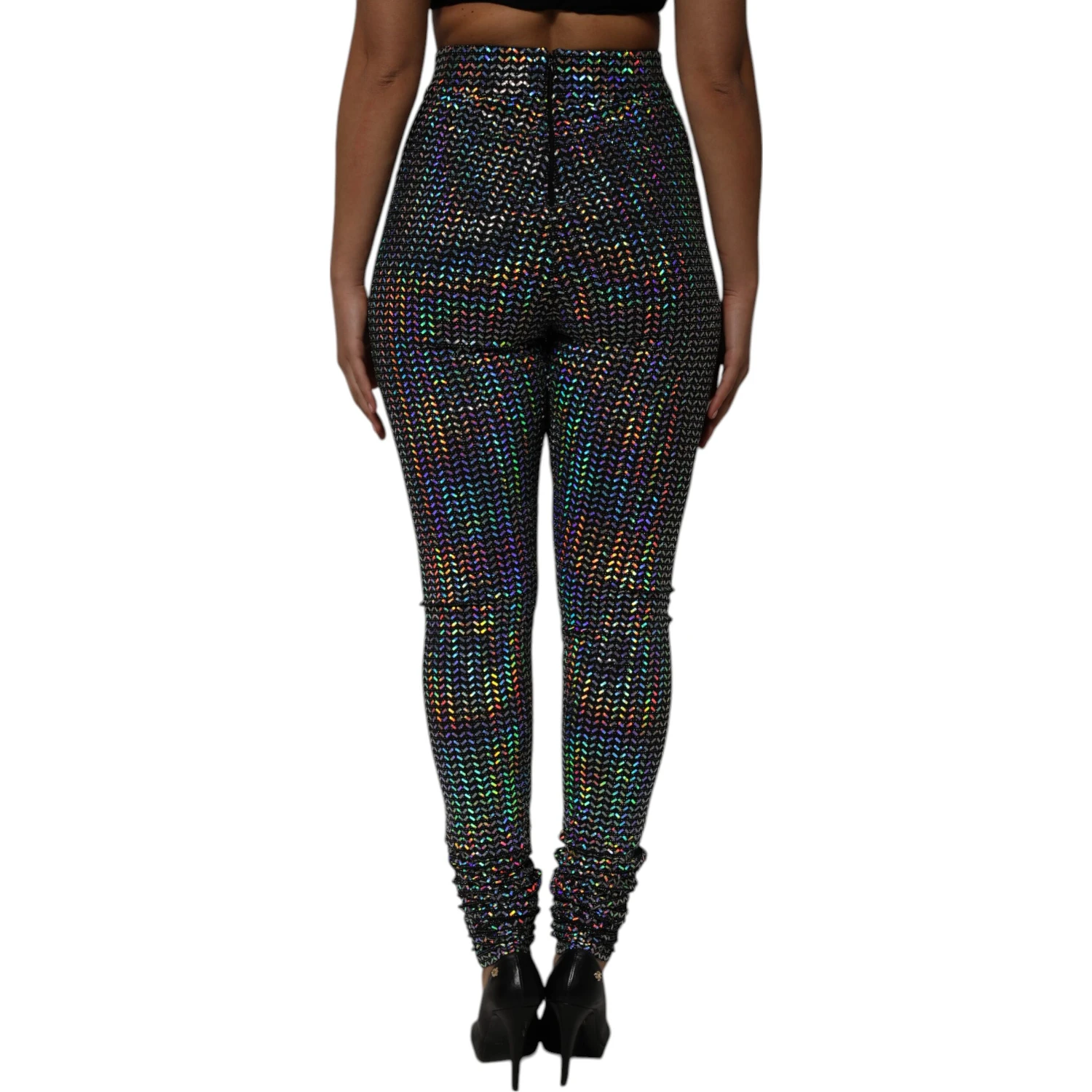 Multicolor Sequined Leggings Trouser Pants