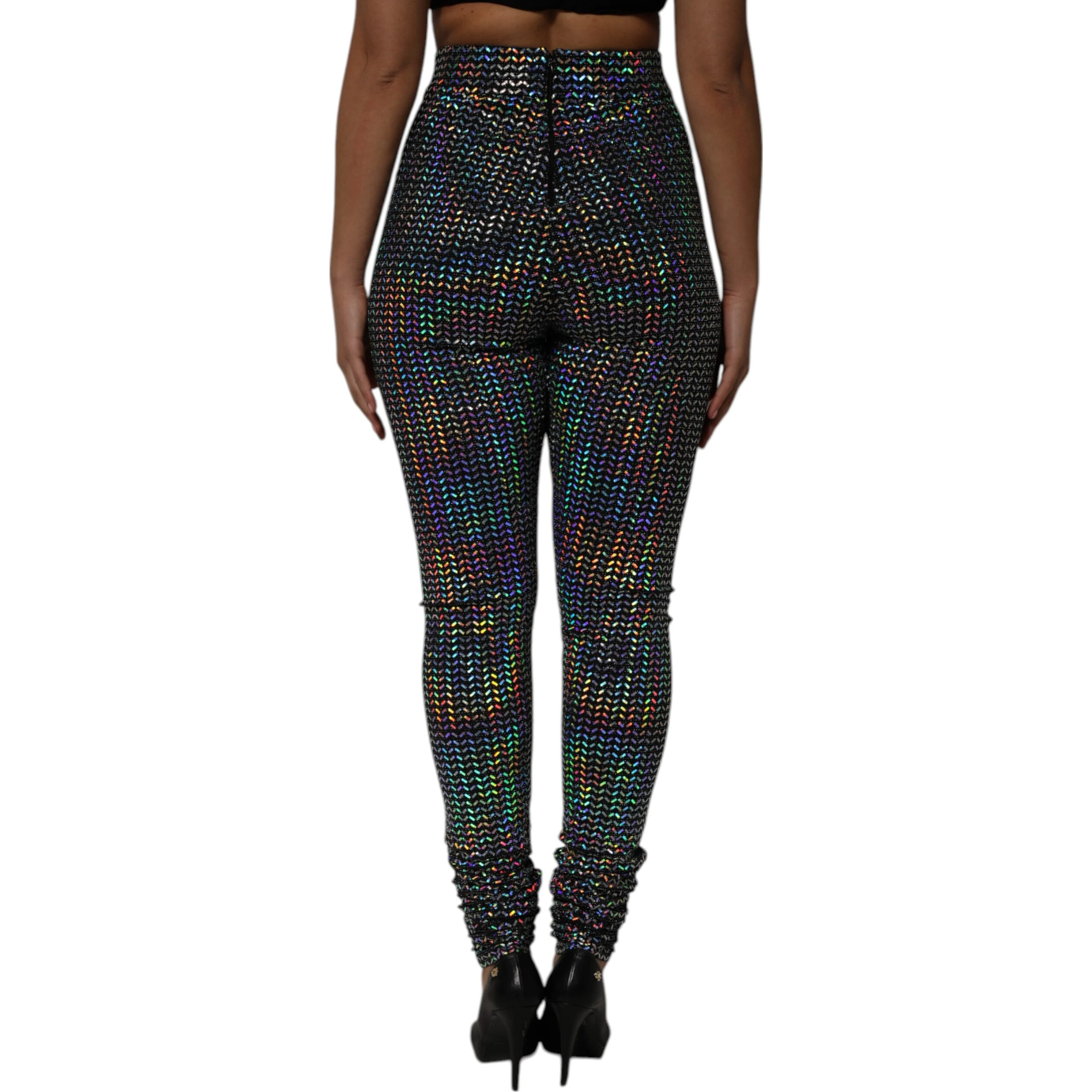 Multicolor Sequined Leggings Trouser Pants