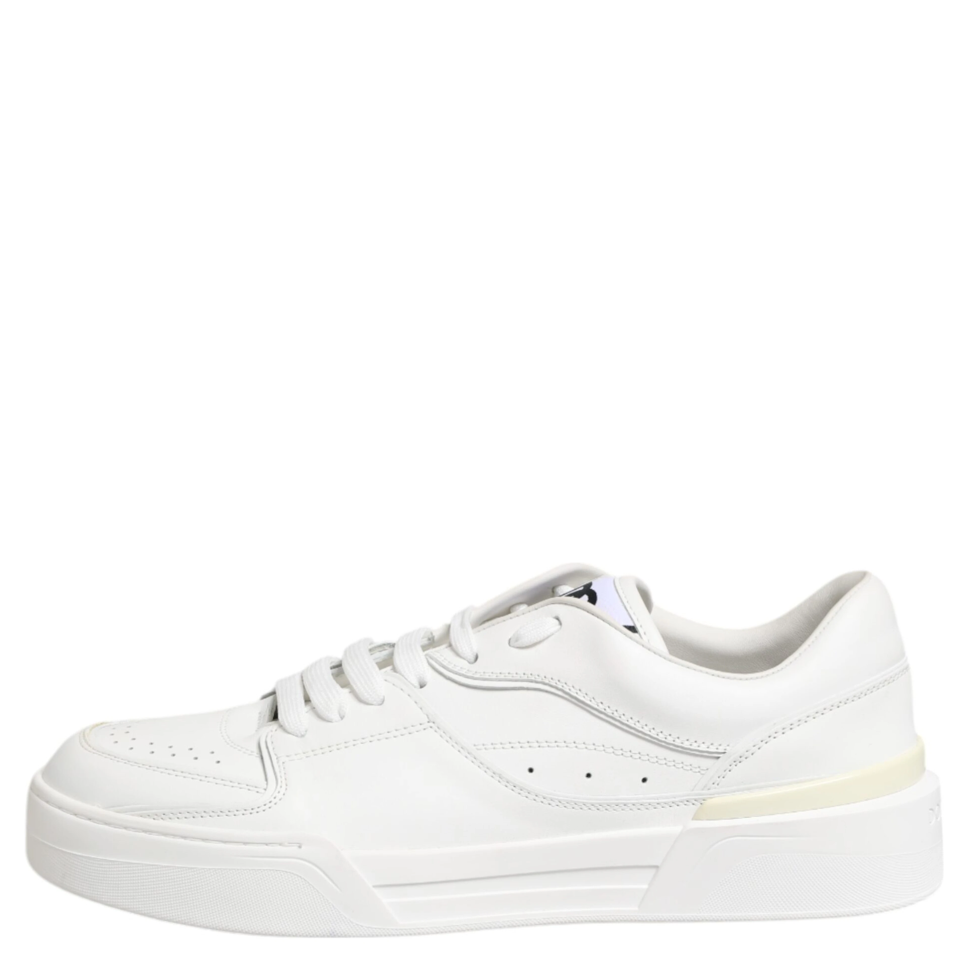 White Miami Leather Low Top Sneakers Shoes