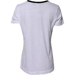 White Eleganza Cotton Crew Neck Tee T-shirt