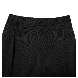 Black Acetate HighWaist Tapered Trouser Pants