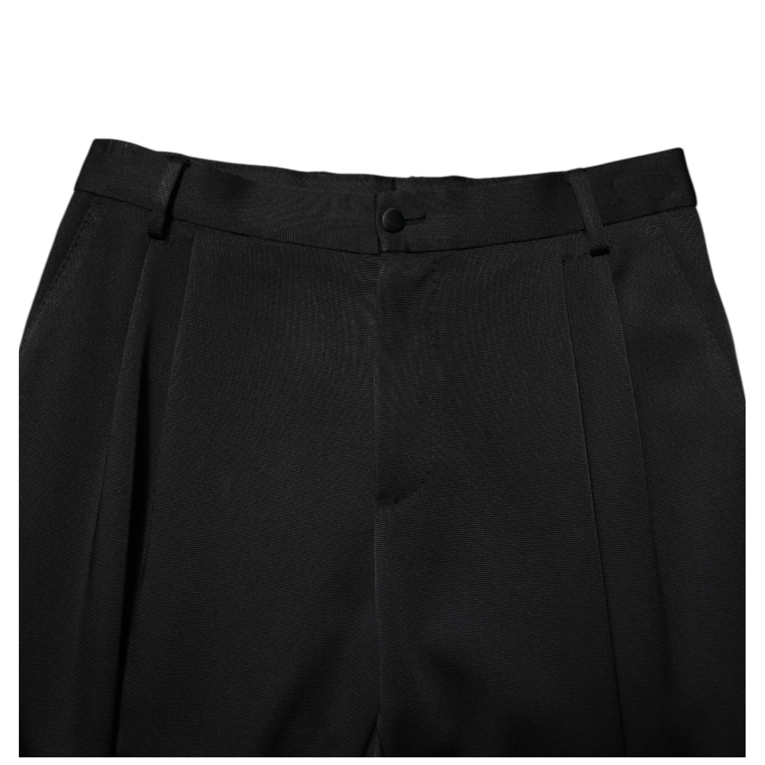 Black Acetate HighWaist Tapered Trouser Pants