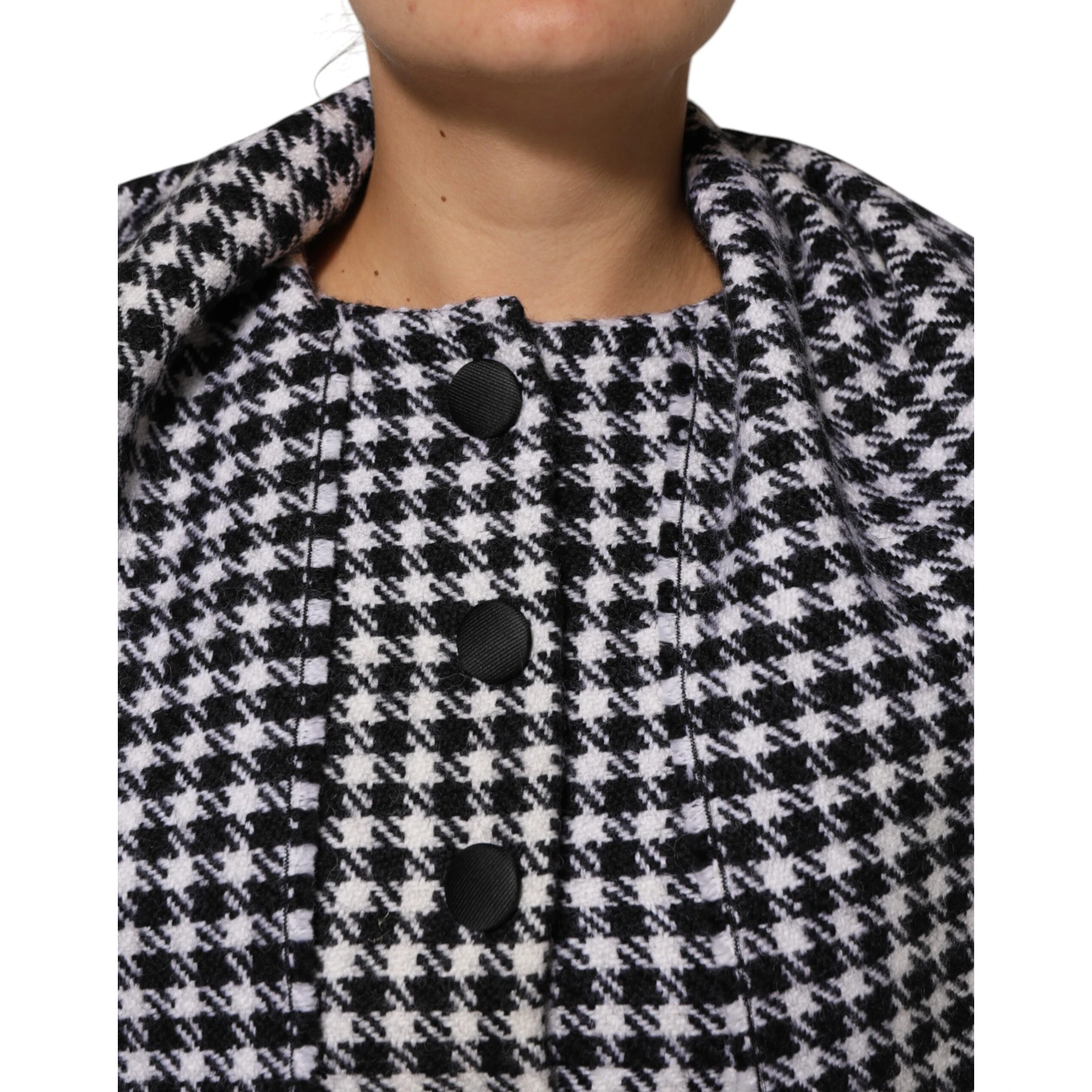 Multicolor Wool Monochrome Patterned Jacket