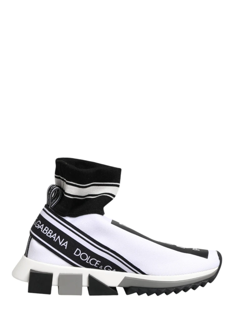 White Black Sorrento Socks Sneakers Shoes