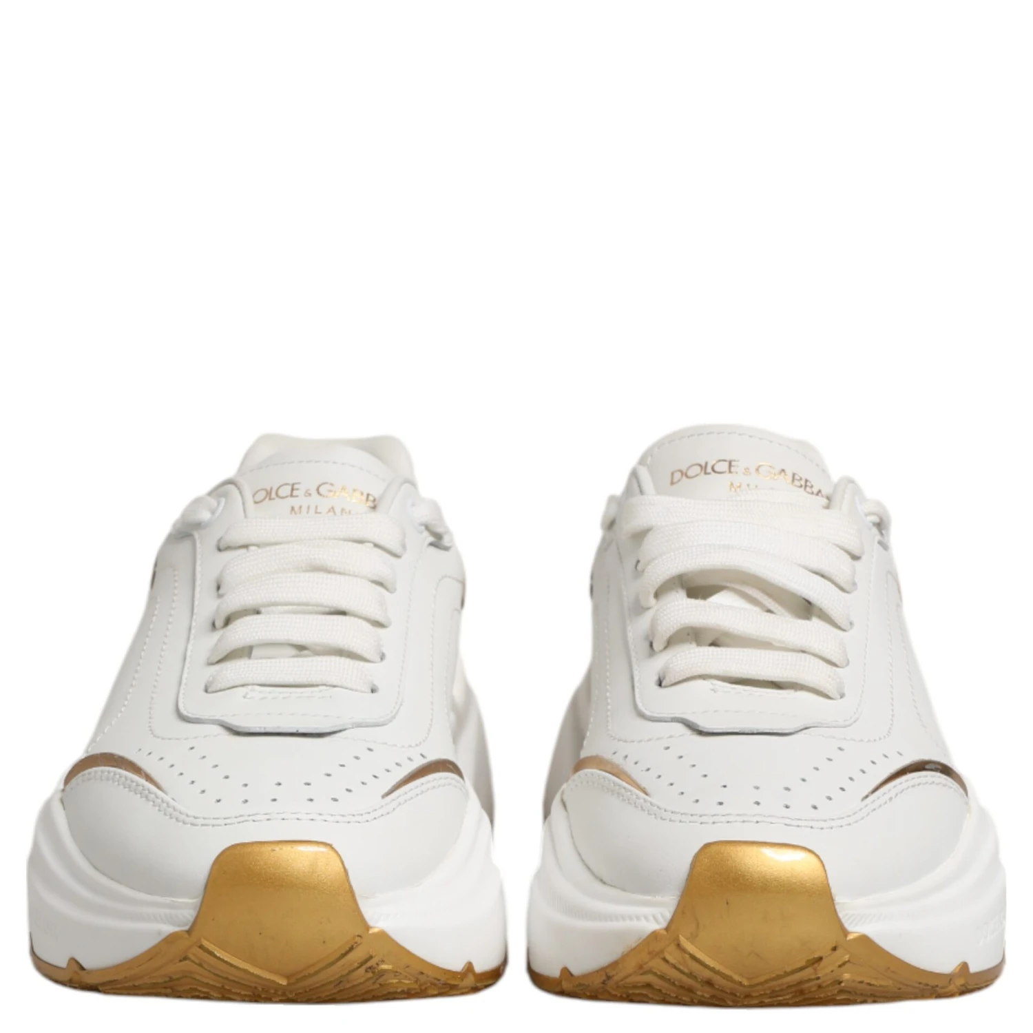 White Gold DAYMASTER Leather Sneakers Shoes